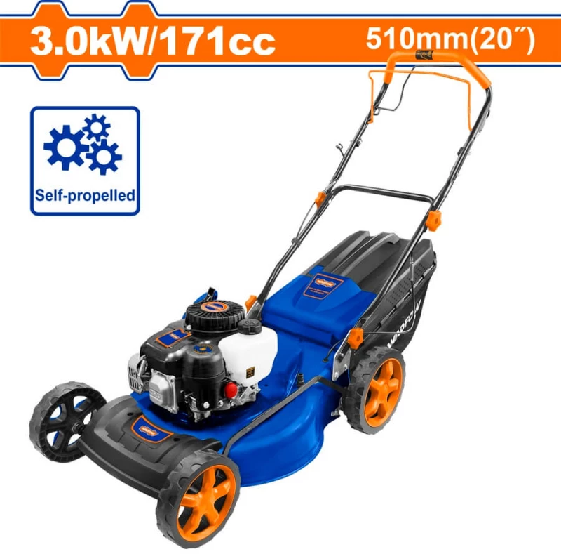WADFOW Χλοοκοπτικό βενζίνης αυτοκινούμενο 171cc / 4.5ΗΡ / 51cm 3 σε 1 (WGM3A20)