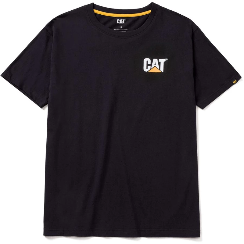 Μπλούζα κοντομάνικη μαύρη CAT Trademark 2XL W05324