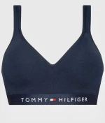 Γυναικείο Μπουστάκι Tommy Hilfiger - Μπλε Σκούρο - Logo - Cotton - Regular Fit