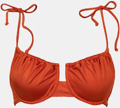 Γυναικείο Μαγιό top Rock Club - Terracotta Bikini - Χωρίς Ενίσχυση - Regular Fit - Lycra - Cup B C