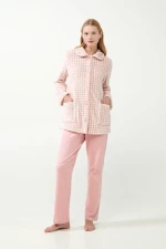 Γυναικεία Ρόμπα κοντή Vamp - Πιε-Ντε-Πουλ Fleece - Ροζ - Regular Fit - Polyester