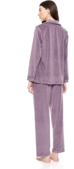 Γυναικεία Πυτζάμα σεμιζιέ Pink Label - Μωβ - Soft Velvet - Polyester  - Regular Fit