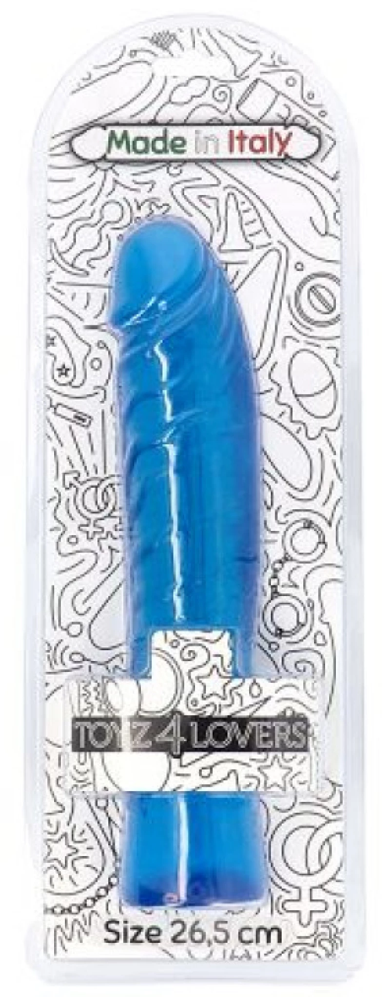 Sebastiano transparent Blue Dildo