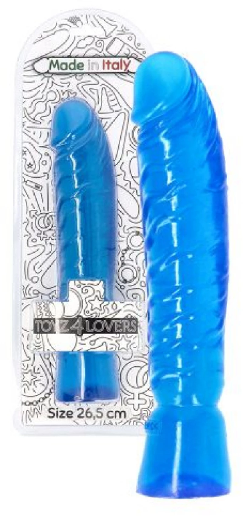 Sebastiano transparent Blue Dildo