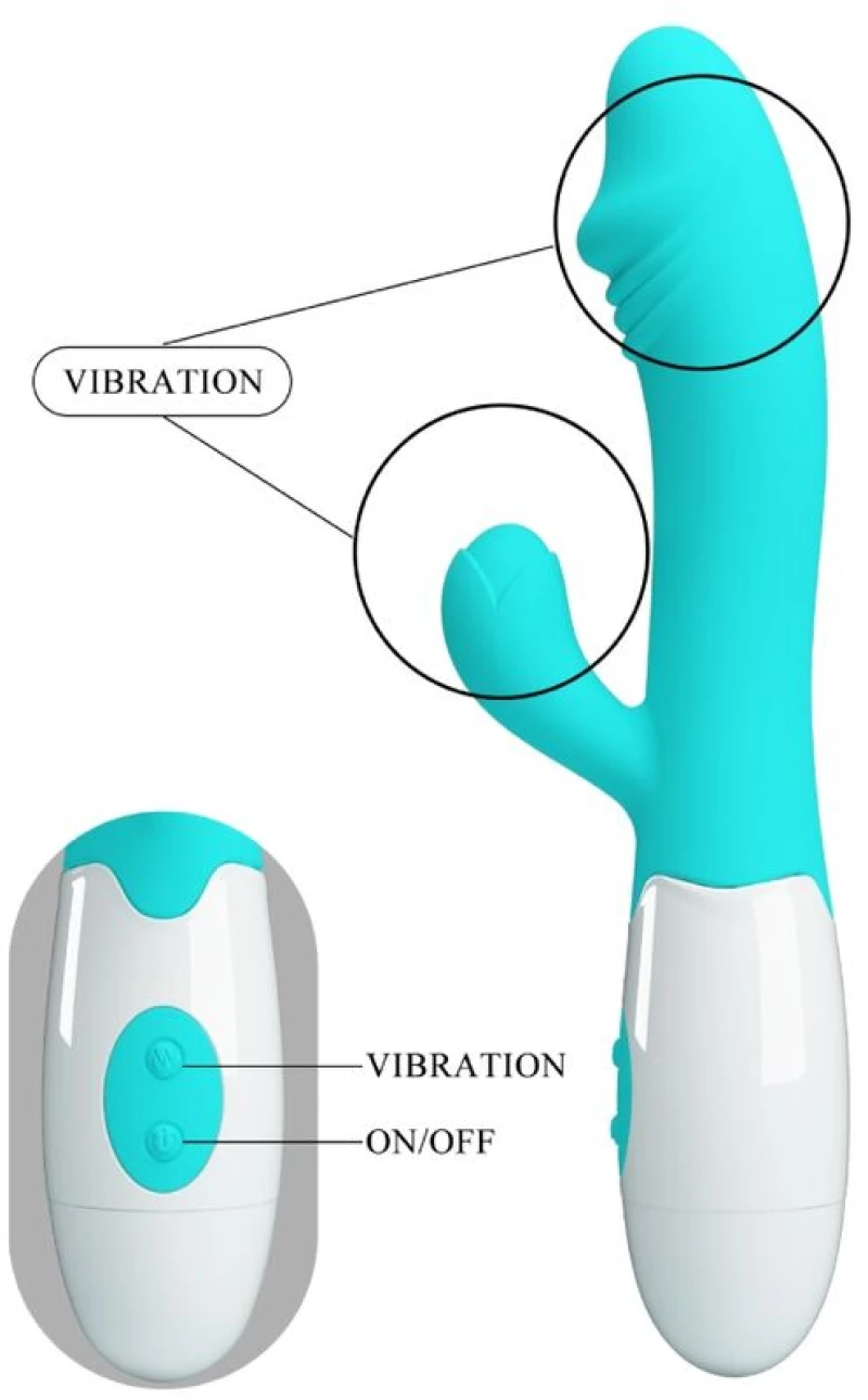 PRETTY LOVE - SNAPPY G-SPOT VIBRATOR AQUA GREEN