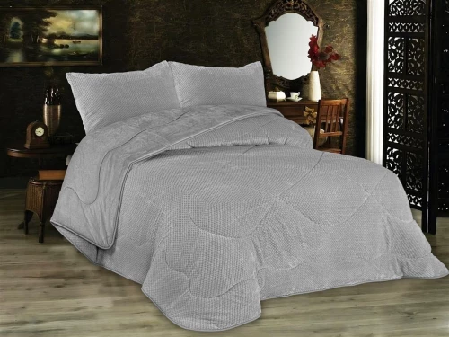 Κουβερτοπάπλωμα Popcorn Fleece 700 gsm 1950 Grey 160X220 100%  Polyester