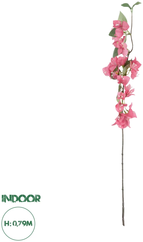 GloboStar® Artificial Garden BOUGANVILLEA BRANCH  20653 Τεχνητό Διακοσμητικό Κλαδί Βουκαμβίλιας Y79cm