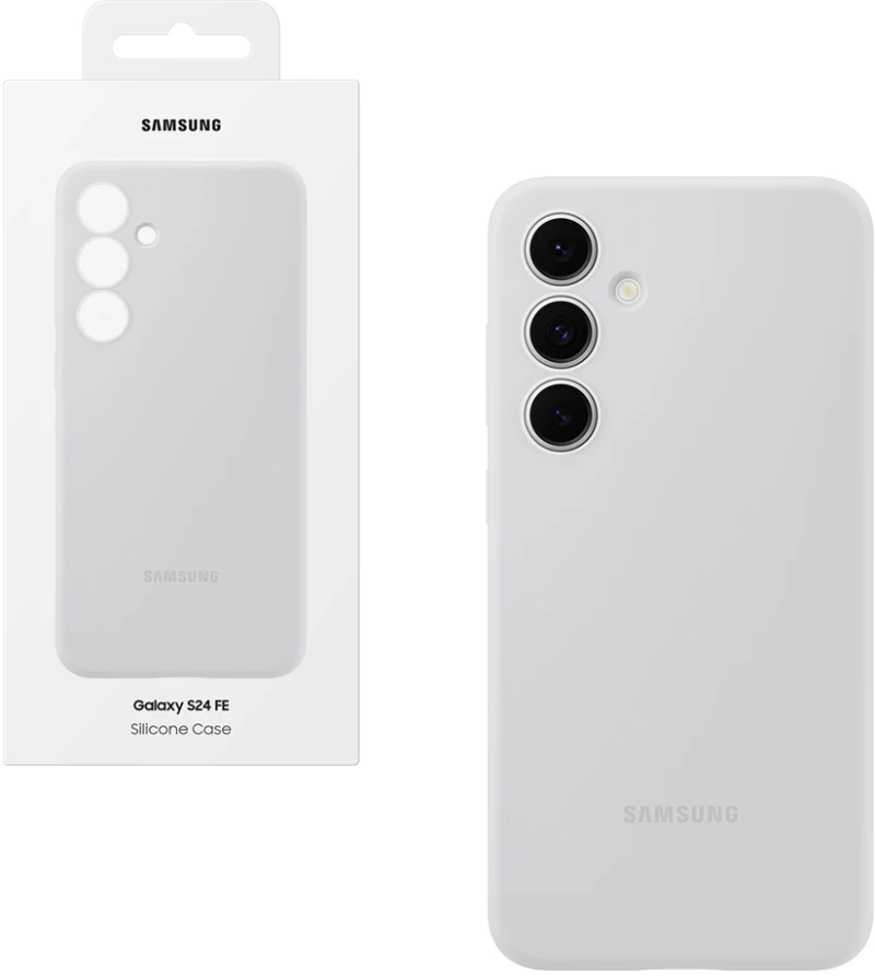 ΘΗΚΗ SAMSUNG S24 FE 5G S721 SILICONE CASE EF-PS721CJEGWW GRAPHITE PACKING OR Μαύρο Σιλικόνη