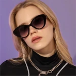 Martinez Celeste Black Γυναικεία Γυαλιά Ηλίου σε Μαύρο Χρώμα