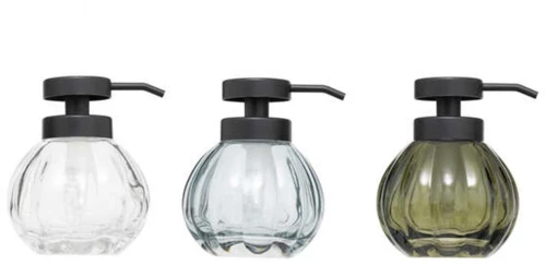 Dispenser γυάλινο 350ml / 3χρώματα Φ11Η13cm
