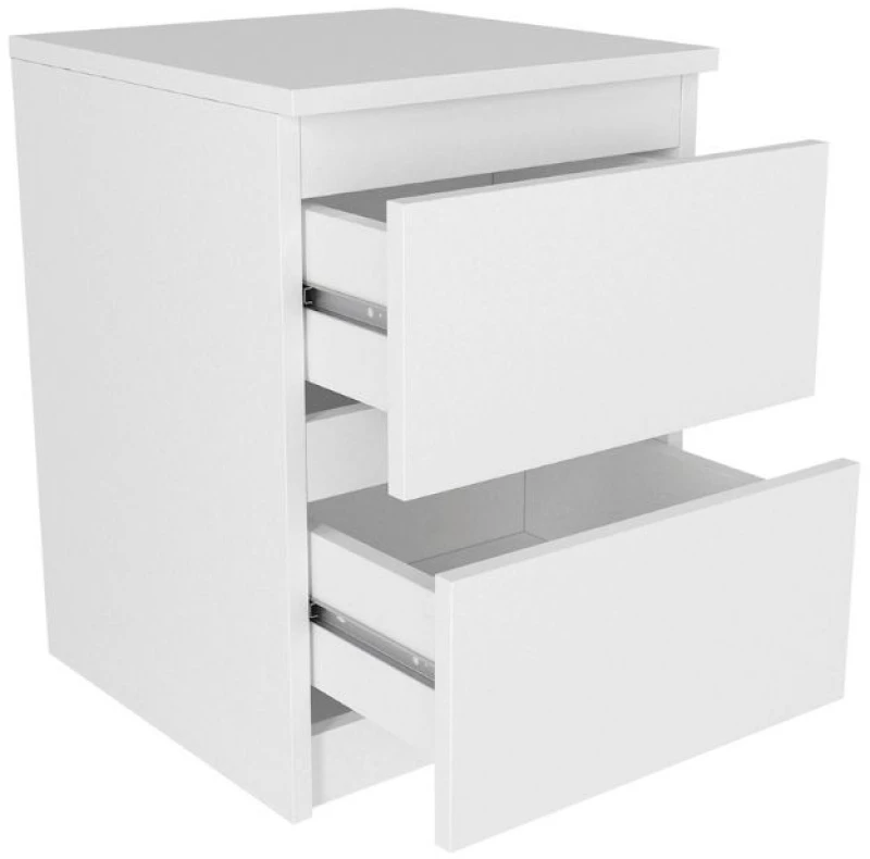 Κομοδίνο Breve Megapap χρώμα λευκό 39,8x41,8x55εκ.