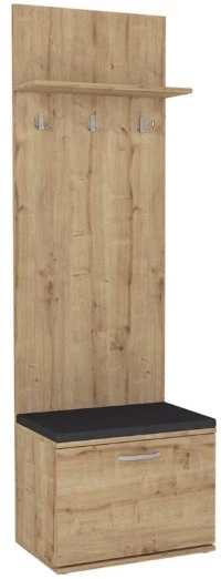Έπιπλο εισόδου Track Megapap χρώμα sapphire oak 60x38,2x190εκ.