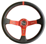 Τιμόνι βαθύκωνο 35cm δέρμα HW-0244R SPARCO Κόκκινος σκελετός
