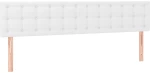vidaXL Κεφαλάρια Κρεβατιού 2 τεμ. Λευκό 100x5x78/88 εκ.Συνθετικό Δέρμα