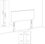 vidaXL Κεφαλάρια Κρεβατιού 2 τεμ. Λευκό 100x5x78/88 εκ.Συνθετικό Δέρμα