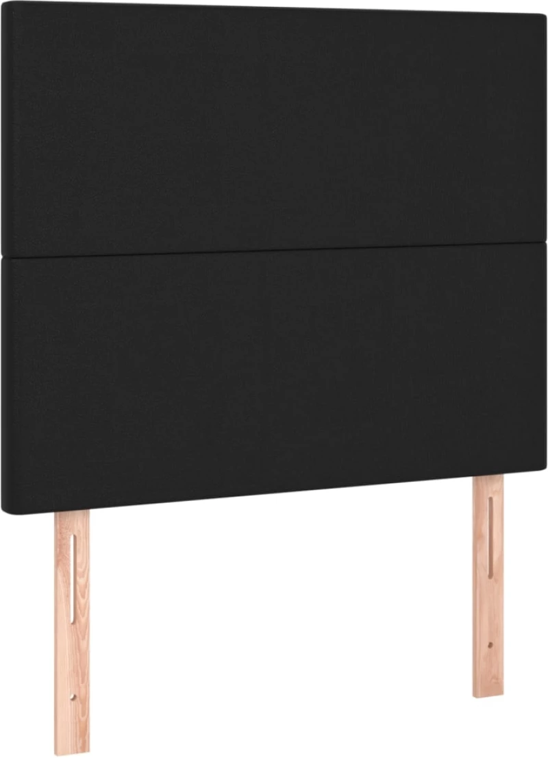 vidaXL Κεφαλάρι Κρεβατιού LED Μαύρο 80x5x118/128 εκ