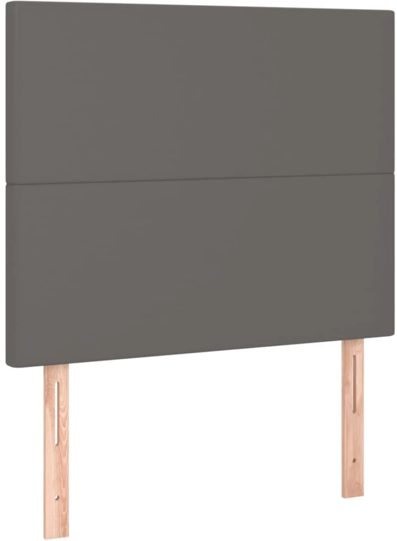 vidaXL Κεφαλάρι Κρεβατιού LED Γκρι 80x5x118/128 εκ
