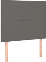 vidaXL Κεφαλάρι Κρεβατιού LED Γκρι 80x5x118/128 εκ
