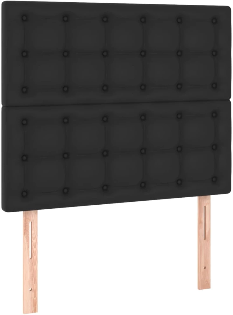 vidaXL Κεφαλάρι Κρεβατιού LED Μαύρο 80x5x118/128 εκ
