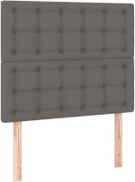 vidaXL Κεφαλάρι Κρεβατιού LED Γκρι 80x5x118/128 εκ