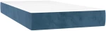 vidaXL Κρεβάτι Boxspring με Στρώμα Σκούρο Μπλε 90x190 εκ. Βελούδινο