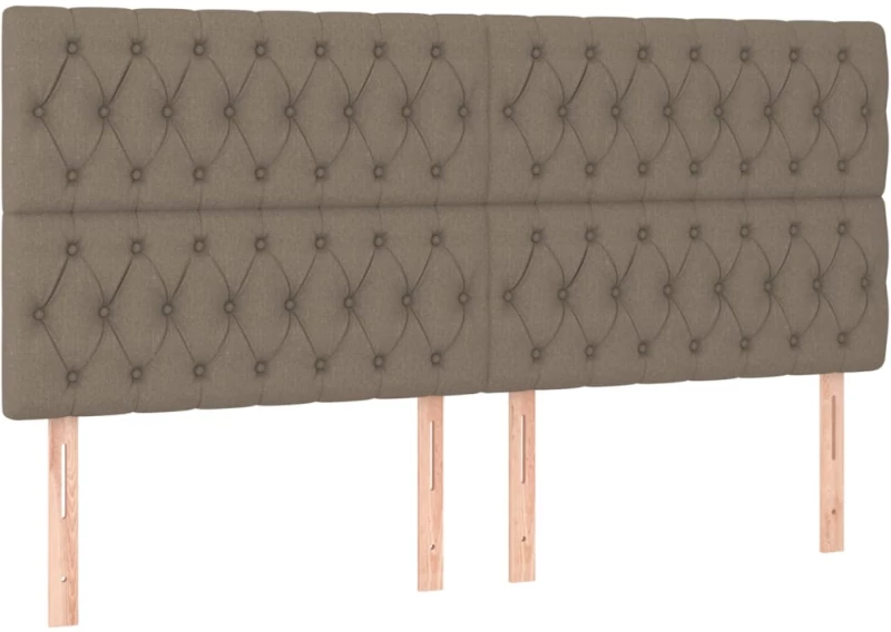 vidaXL Κρεβάτι Boxspring με Στρώμα Taupe 180x200 εκ. Υφασμάτινο