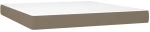 vidaXL Κρεβάτι Boxspring με Στρώμα Taupe 180x200 εκ. Υφασμάτινο