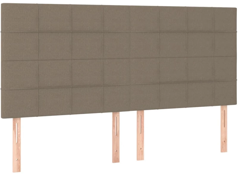 vidaXL Κρεβάτι Boxspring με Στρώμα Taupe 180x200 εκ. Υφασμάτινο