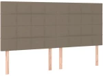 vidaXL Κρεβάτι Boxspring με Στρώμα Taupe 180x200 εκ. Υφασμάτινο