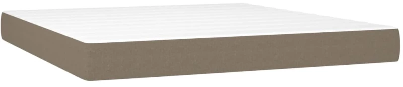 vidaXL Κρεβάτι Boxspring με Στρώμα Taupe 180x200 εκ. Υφασμάτινο