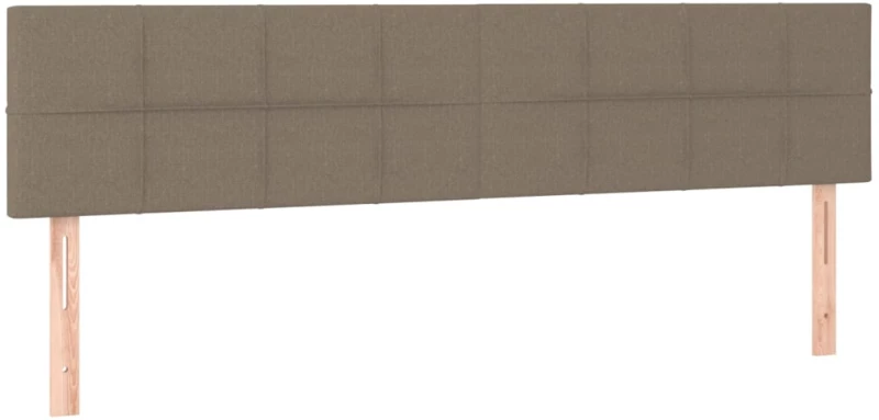 vidaXL Κρεβάτι Boxspring με Στρώμα & LED Taupe 180x200 εκ. Υφασμάτινο