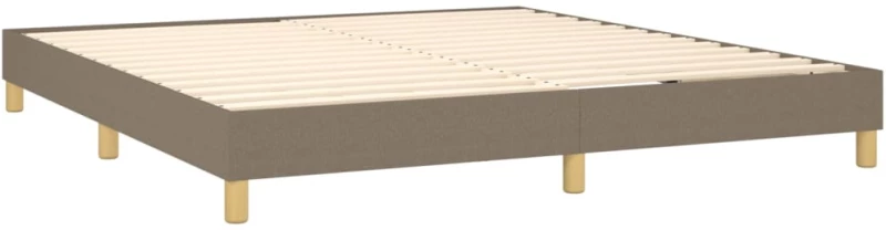 vidaXL Κρεβάτι Boxspring με Στρώμα Taupe 180x200 εκ. Υφασμάτινο