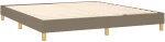 vidaXL Κρεβάτι Boxspring με Στρώμα Taupe 180x200 εκ. Υφασμάτινο