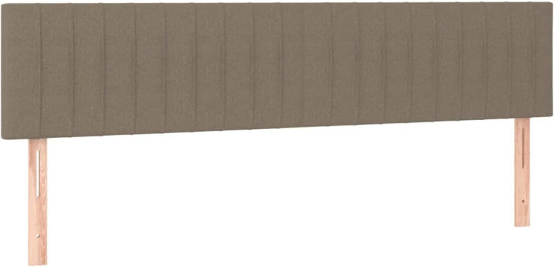 vidaXL Κρεβάτι Boxspring με Στρώμα Taupe 180x200 εκ. Υφασμάτινο