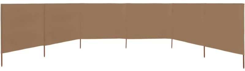 vidaXL Προστατευτικό Αέρα με 6 Πάνελ Taupe 800 x 160 εκ. Υφασμάτινο