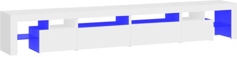 vidaXL Έπιπλο Τηλεόρασης με LED Λευκό 260 x 36,5 x 40 εκ.
