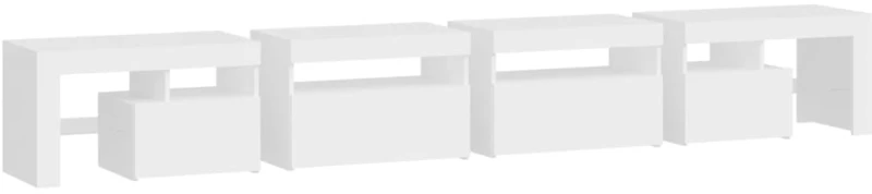vidaXL Έπιπλο Τηλεόρασης με LED Λευκό 260 x 36,5 x 40 εκ.