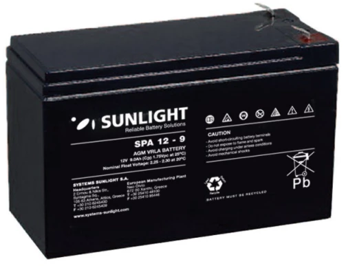 Sunlight Μολύβδου 12V 9A