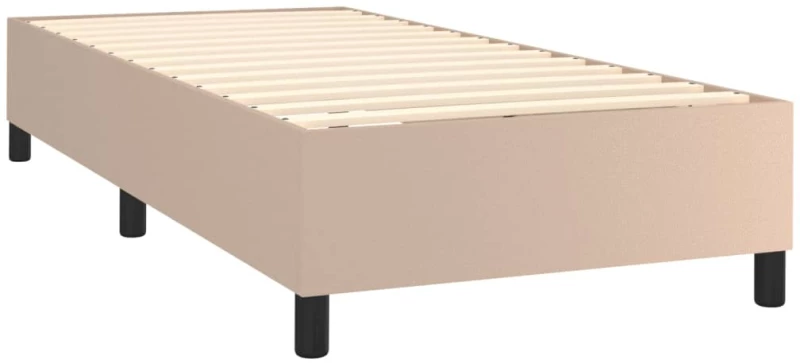 vidaXL Κρεβάτι Boxspring με Στρώμα Καπουτσίνο 80x200 εκ. Συνθ. Δέρμα