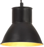 vidaXL Φωτιστικό Κρεμαστό Στρογγυλό 25 W Μαύρο 17 εκ. Ε27