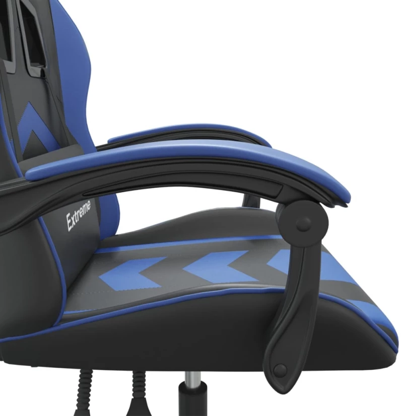 vidaXL Καρέκλα Gaming Περιστρεφόμενη Μαύρη & Μπλε από Συνθετικό Δέρμα