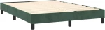 vidaXL Κρεβάτι Boxspring με Στρώμα & LED Σκ. Πράσινο 140x190εκ Βελούδο