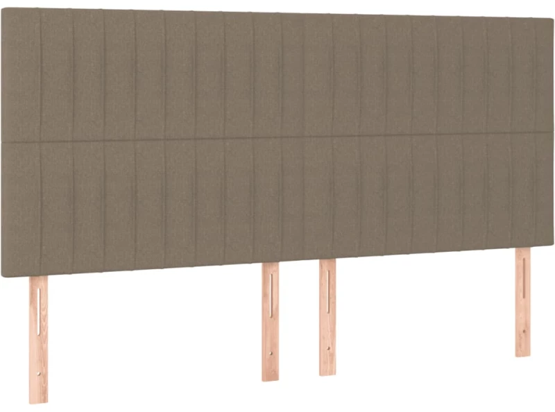 vidaXL Κρεβάτι Boxspring με Στρώμα Taupe 160x200 εκ. Υφασμάτινο