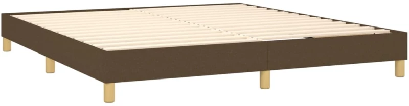 vidaXL Κρεβάτι Boxspring με Στρώμα Σκούρο Καφέ 160x200 εκ Υφασμάτινο