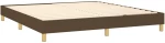 vidaXL Κρεβάτι Boxspring με Στρώμα Σκούρο Καφέ 160x200 εκ Υφασμάτινο