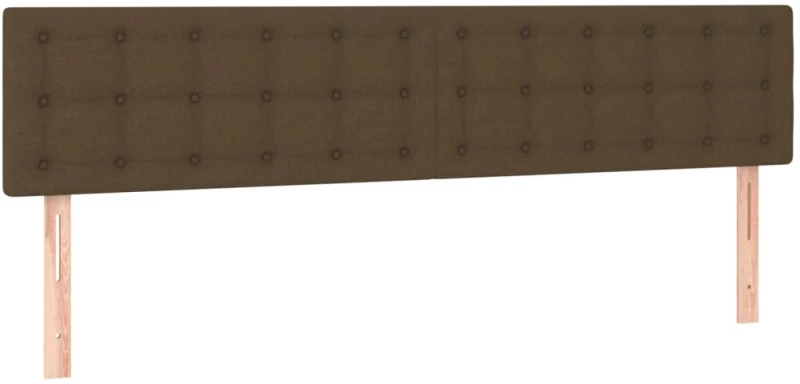 vidaXL Κρεβάτι Boxspring με Στρώμα Σκούρο Καφέ 160x200 εκ Υφασμάτινο