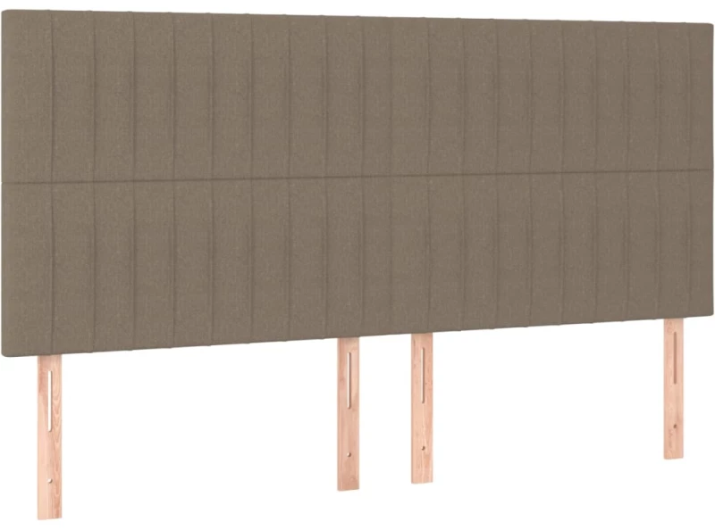 vidaXL Κρεβάτι Boxspring με Στρώμα Taupe 160x200 εκ. Υφασμάτινο