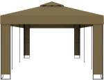 vidaXL Κιόσκι με Διπλή Οροφή Taupe 3 x 6 μ. 180 γρ/μ²