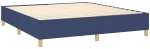 vidaXL Κρεβάτι Boxspring με Στρώμα & LED Μπλε 160x200 εκ. Υφασμάτινο
