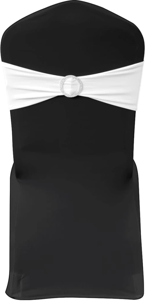 Κορδέλα Καρέκλας Εκδηλώσεων Διακοσμητική 25 τεμ. Λευκή με Αγκράφα